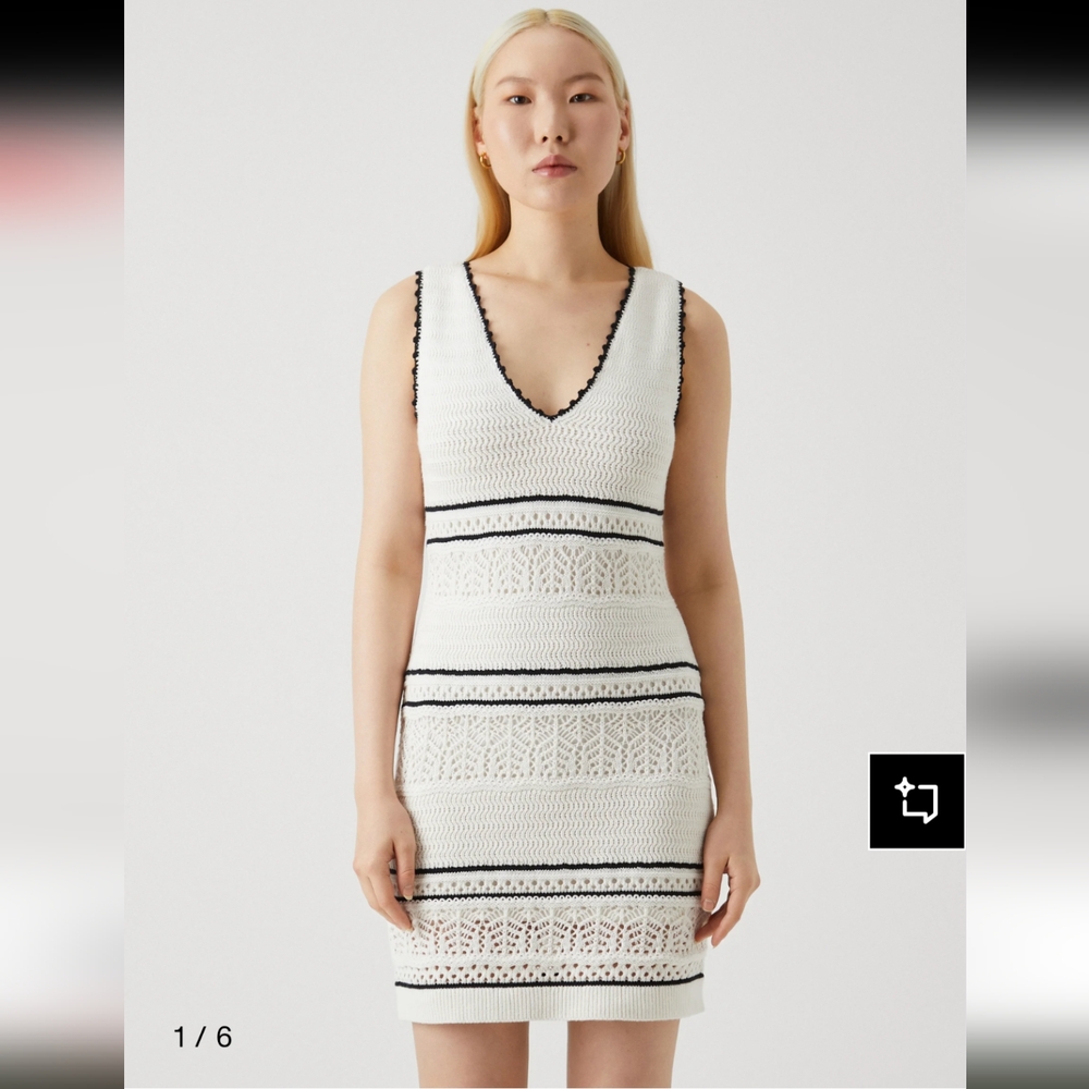 NWT Abercrombie & Fitch Crochet Style V-Neck Mini Dress